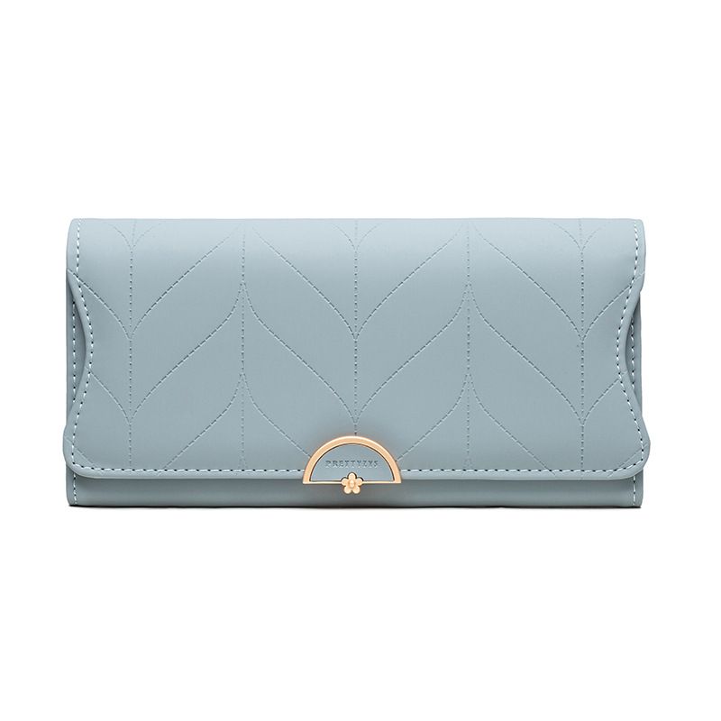 Ny Dame Lang Tegnebog Modespænde Pu Clutch Taske