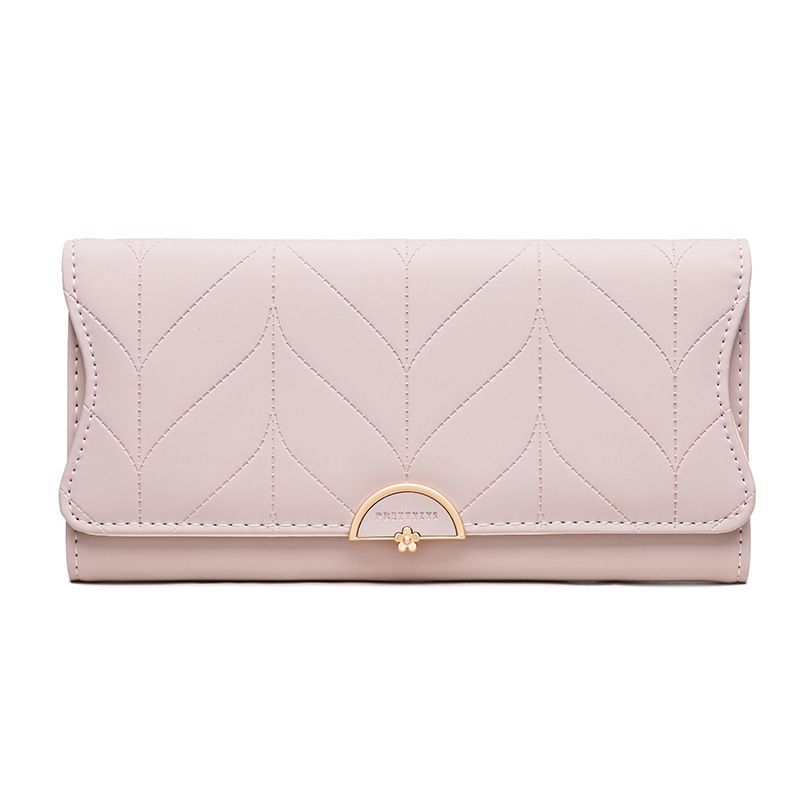 Ny Dame Lang Tegnebog Modespænde Pu Clutch Taske