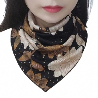 Ny Hagesmæk Trekant Tørklæde Varm Mode Kvinder Efterår Og Vinter Halshvirvelsøjle Sæt Korea
