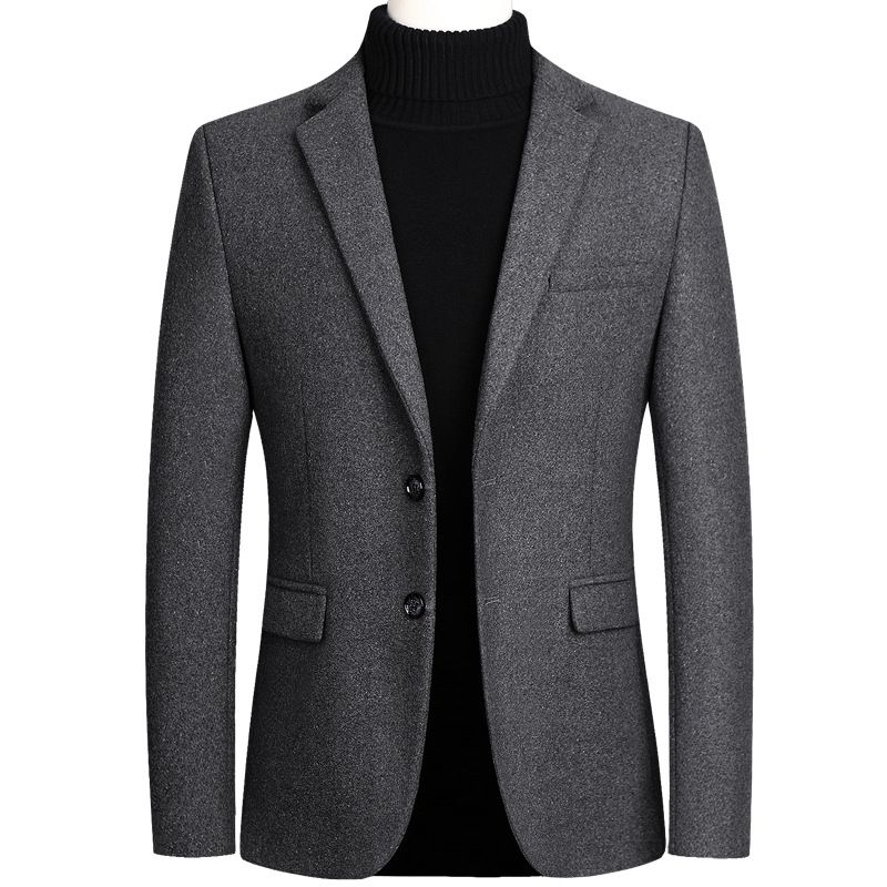 Ny Jakke Business Casual Herre Blazere Enkelt Række To Knapper