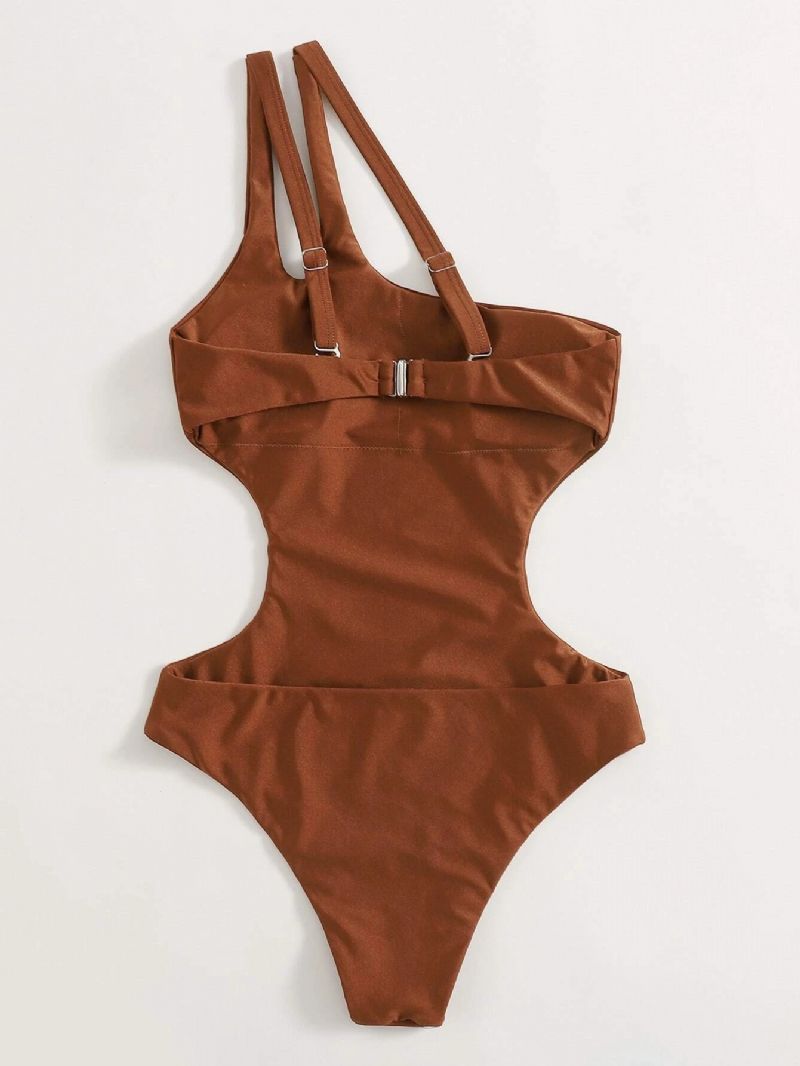 Ny One-piece Badedragt Bikini Blank Brun 5 Farve Dame