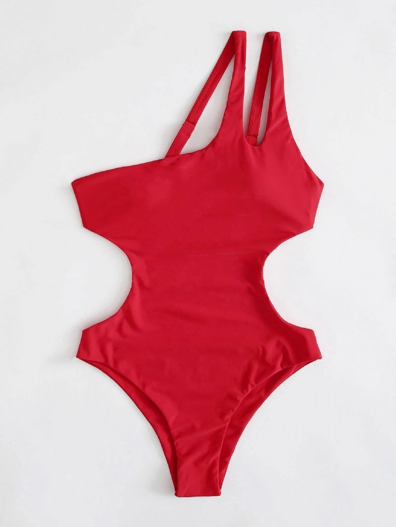 Ny One-piece Badedragt Bikini Blank Brun 5 Farve Dame