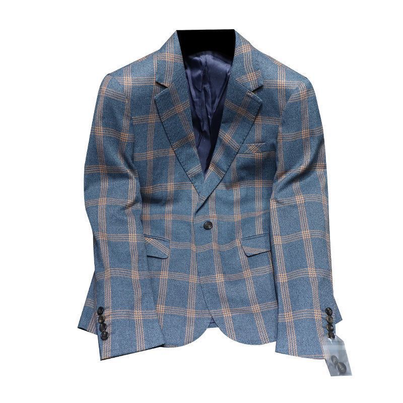 Nye Plaid Blazers Blazere Til Mænd Afslappet Trendy Smuk