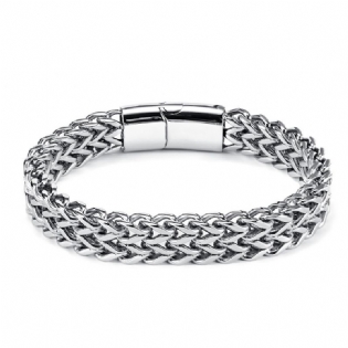 Personlighedstrend Mænds Titanstål Armbånd Smykker Hip Hop Titanium Stål Rustfrit