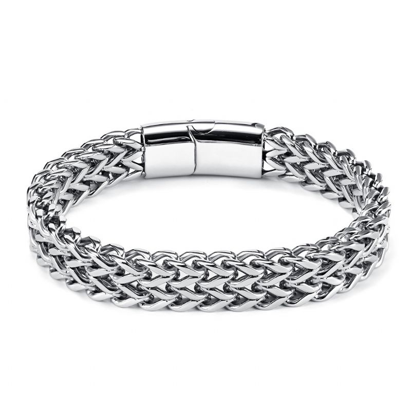 Personlighedstrend Mænds Titanstål Armbånd Smykker Hip Hop Titanium Stål Rustfrit