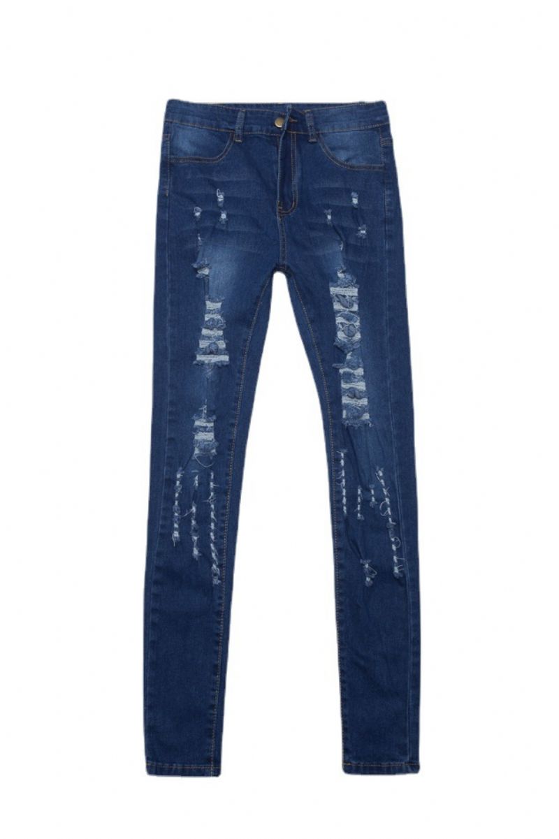 Ripped Jeans Kvinder 2023 Skinny Bukser Denim