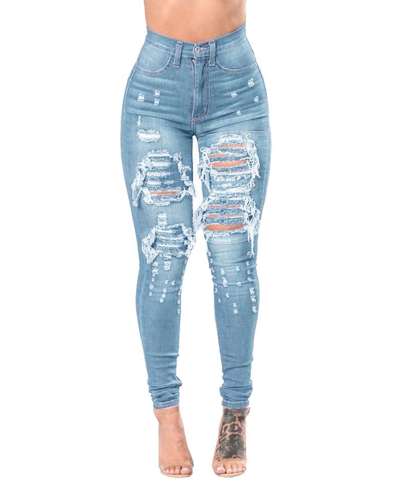 Ripped Jeans Kvinder 2023 Skinny Bukser Denim