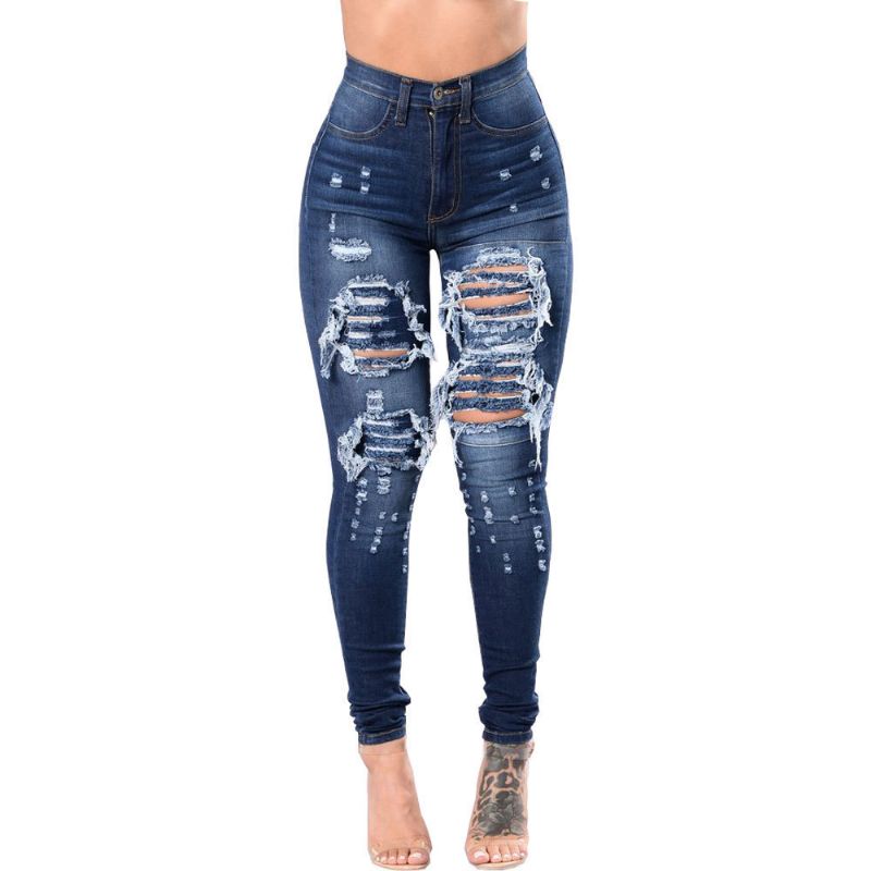 Ripped Jeans Kvinder 2023 Skinny Bukser Denim