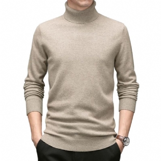 Rullekrave Herre Sweater Tyk Strik Slim Fit