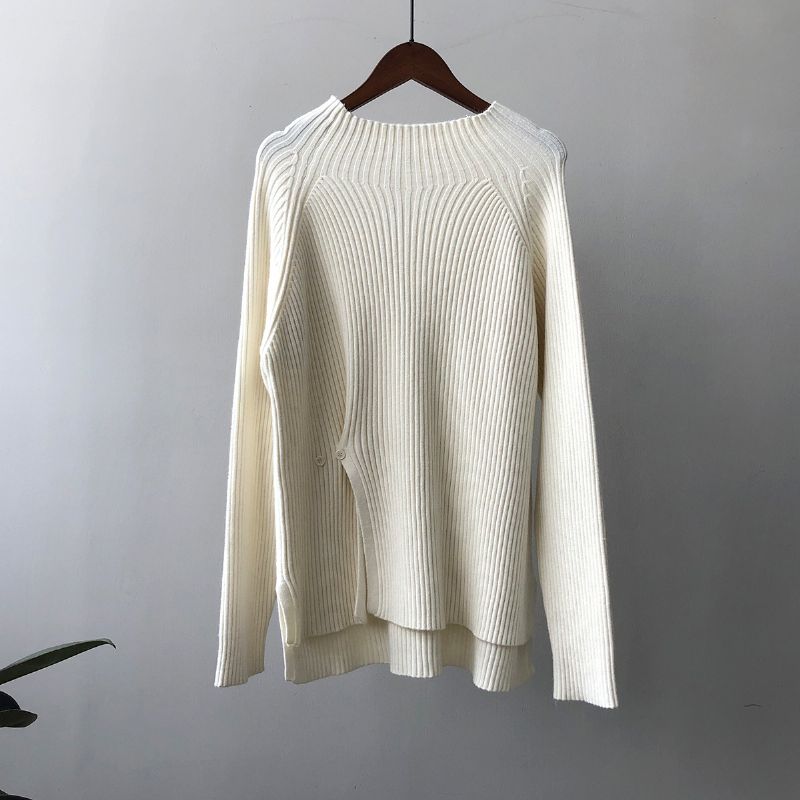 Rullekrave Sweater Dame 2023 Forår Nye Løse Strikoverdele