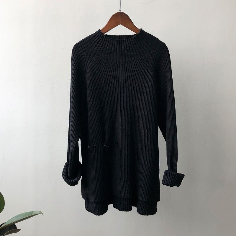 Rullekrave Sweater Dame 2023 Forår Nye Løse Strikoverdele