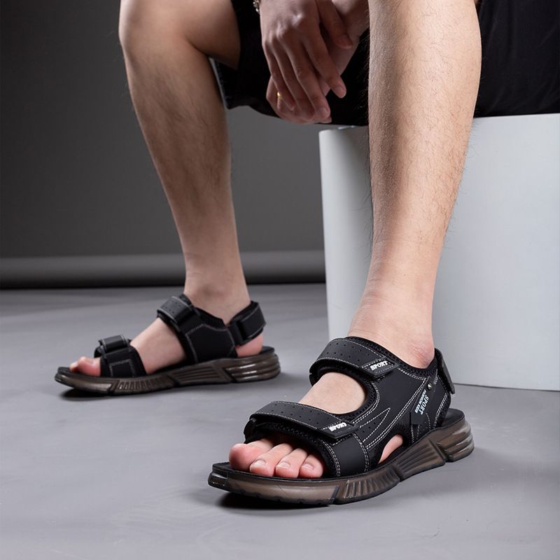 Sandaler Herre 2023 Sommer Ny Ungdomsmode Trendy Strandsko Udendørs Åndbar Blød Bund Casual