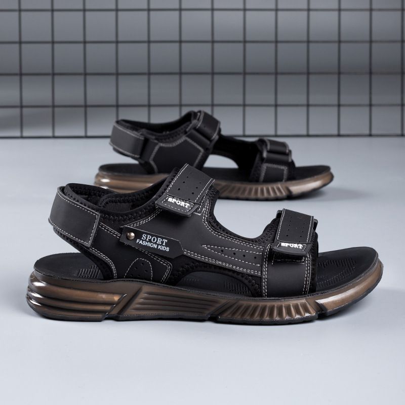 Sandaler Herre 2023 Sommer Ny Ungdomsmode Trendy Strandsko Udendørs Åndbar Blød Bund Casual