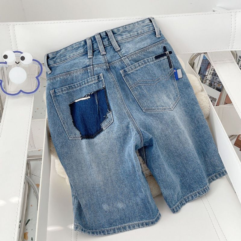 Shorts Sommer Nye Løse Afslappede Kvinders Nye Denim Højtaljede Kropsbukser