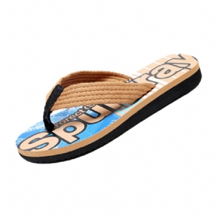 Sommer 2023 Nye Mænd Casual Fashion Sandaler Hjemmesko Sko Strand Trend Bogstaver Flip-flops