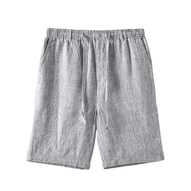 Sommer Linned Shorts Til Mænd Letvægts Åndbar Mode Beach Five Points