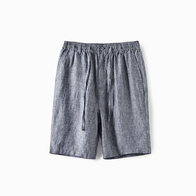 Sommer Linned Shorts Til Mænd Letvægts Åndbar Mode Beach Five Points