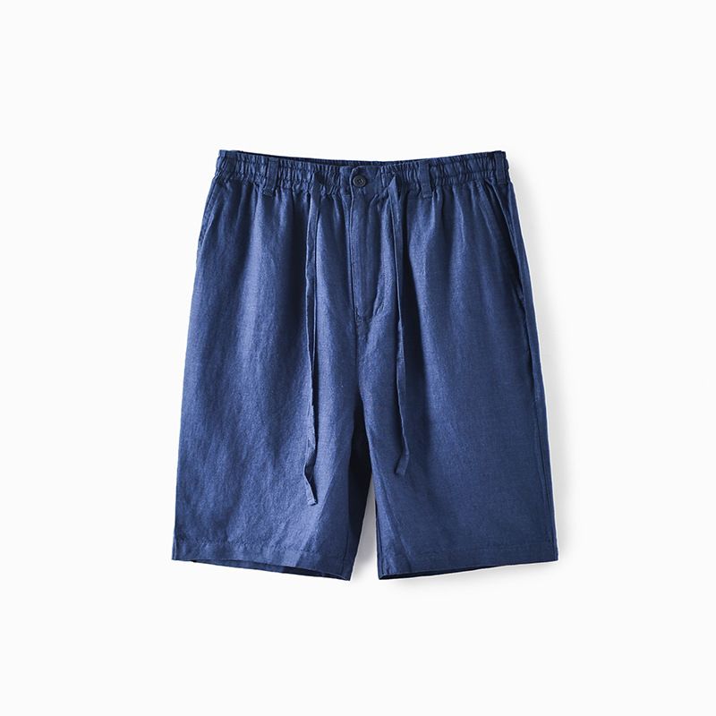 Sommer Linned Shorts Til Mænd Letvægts Åndbar Mode Beach Five Points