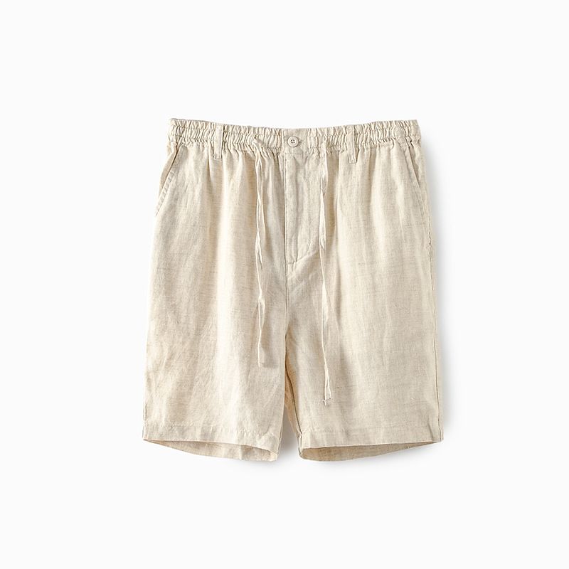 Sommer Linned Shorts Til Mænd Letvægts Åndbar Mode Beach Five Points