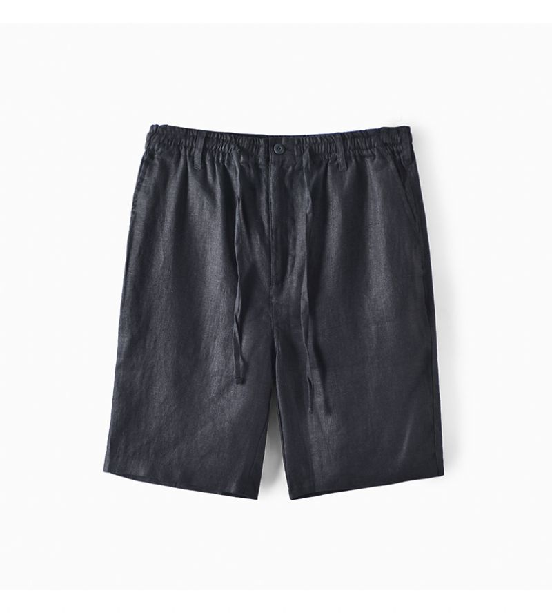 Sommer Linned Shorts Til Mænd Letvægts Åndbar Mode Beach Five Points