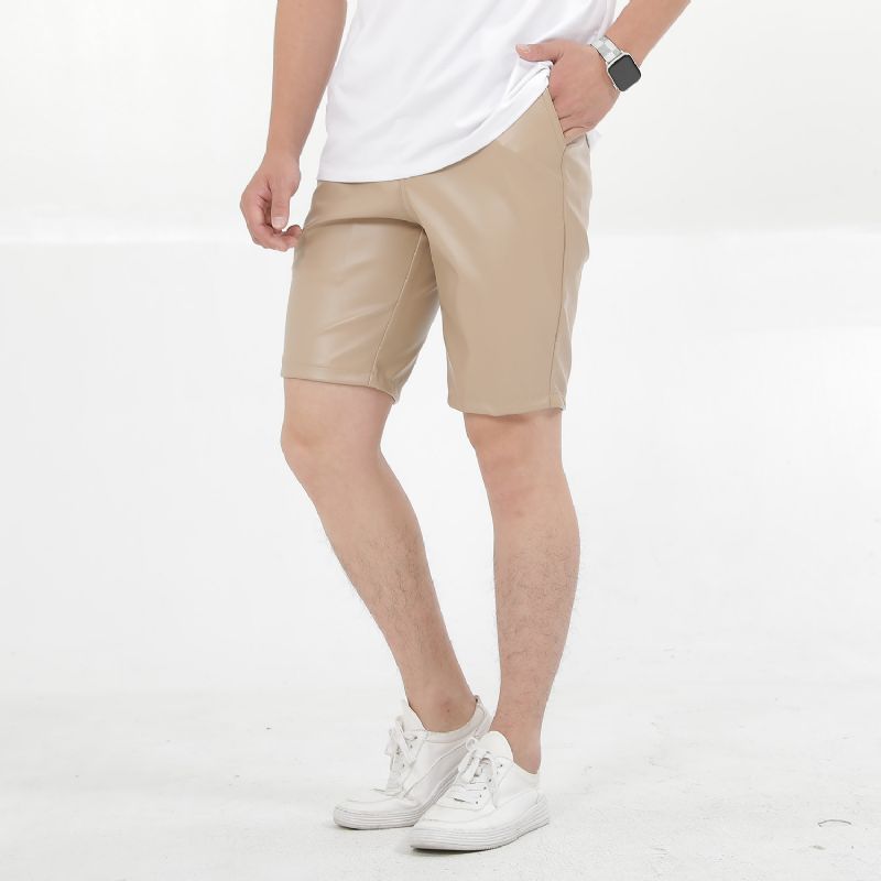 Sommer Tynde Mænds Stretch Farve Hvide Shorts Five Points