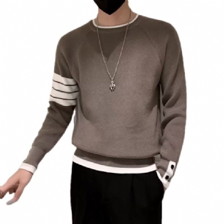 Sort Sweater Herre Trendy Smuk 2023 Falsk Todelt Bundskjorte