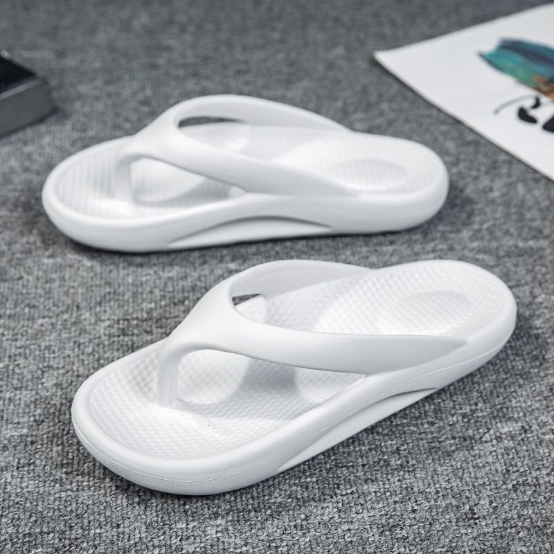 Store Størrelse Hjemmesko Sommer Trend Mænds Flip Flops Tyk Bund Par Høje Elastiske Strandsandaler Sko