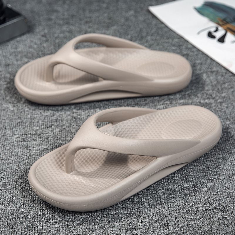 Store Størrelse Hjemmesko Sommer Trend Mænds Flip Flops Tyk Bund Par Høje Elastiske Strandsandaler Sko