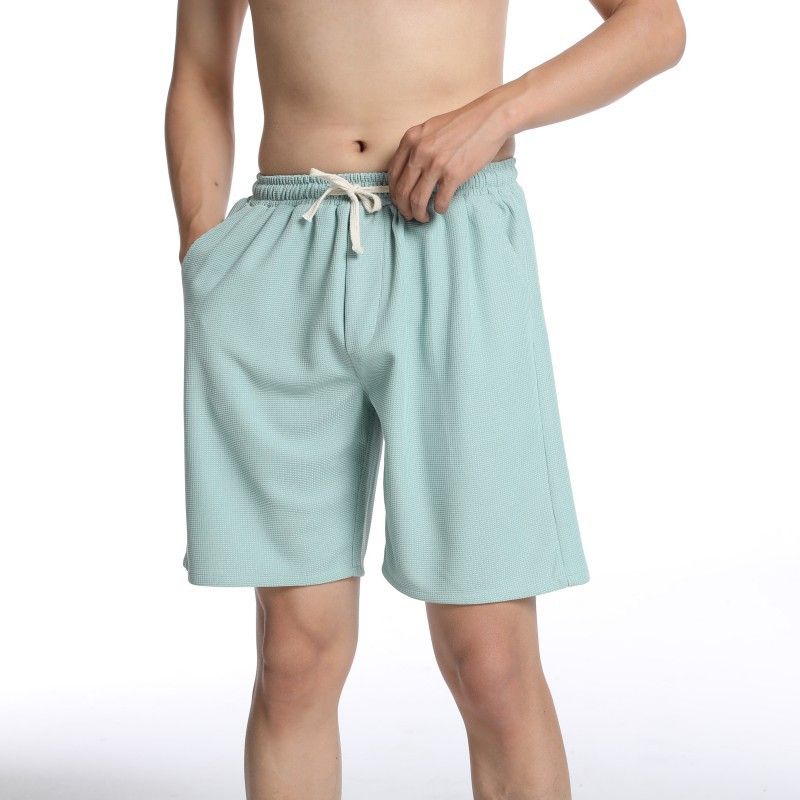 Strandshorts Til Mænd Løse Shorts Sport Store Bukser Åndbare Ensfarvede Cropped