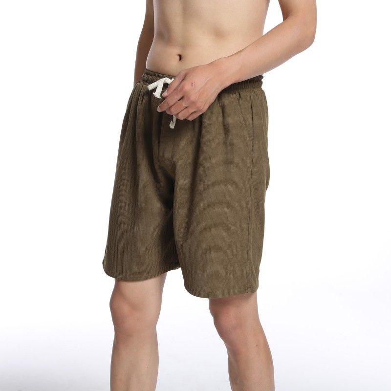 Strandshorts Til Mænd Løse Shorts Sport Store Bukser Åndbare Ensfarvede Cropped