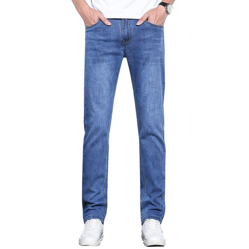 Stretch Jeans Mænd Slim Fit Lige Trendy Casual