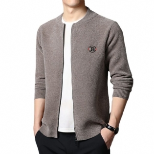 Strikket Cardigan Herrejakke Langærmet Sweater Business Casual Varm