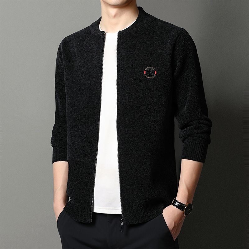 Strikket Cardigan Herrejakke Langærmet Sweater Business Casual Varm