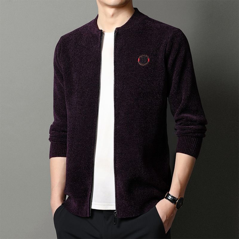 Strikket Cardigan Herrejakke Langærmet Sweater Business Casual Varm