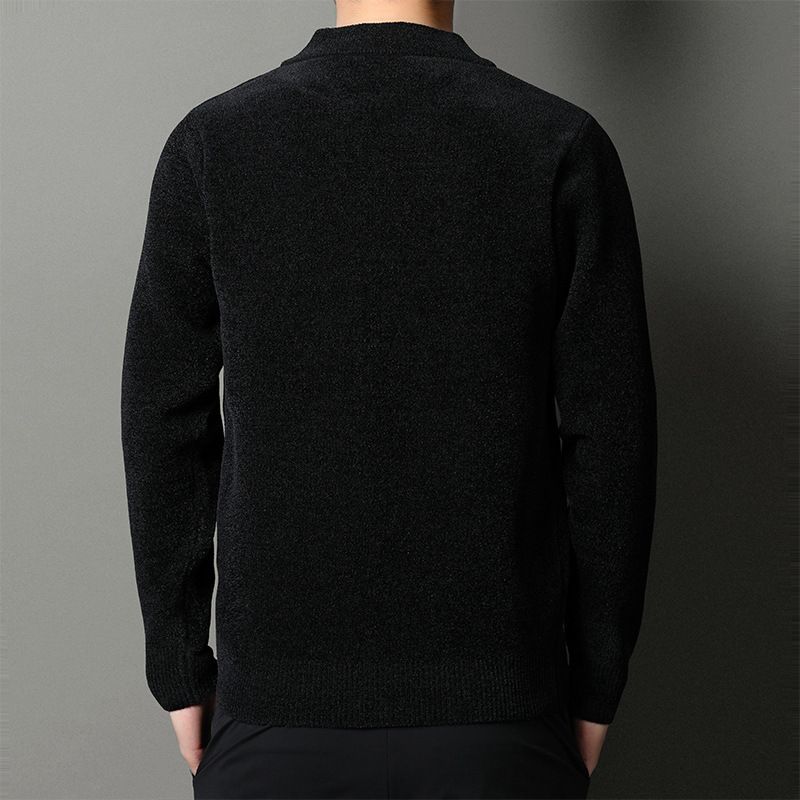 Strikket Cardigan Herrejakke Langærmet Sweater Business Casual Varm