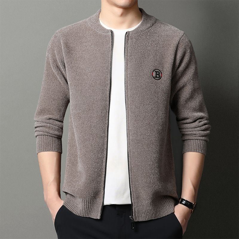 Strikket Cardigan Herrejakke Langærmet Sweater Business Casual Varm