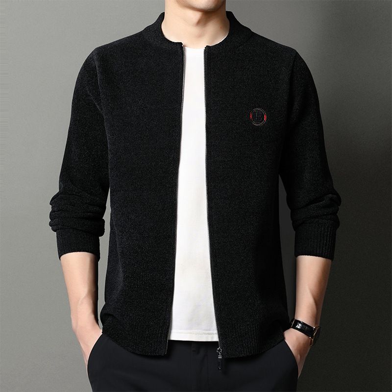 Strikket Cardigan Herrejakke Langærmet Sweater Business Casual Varm