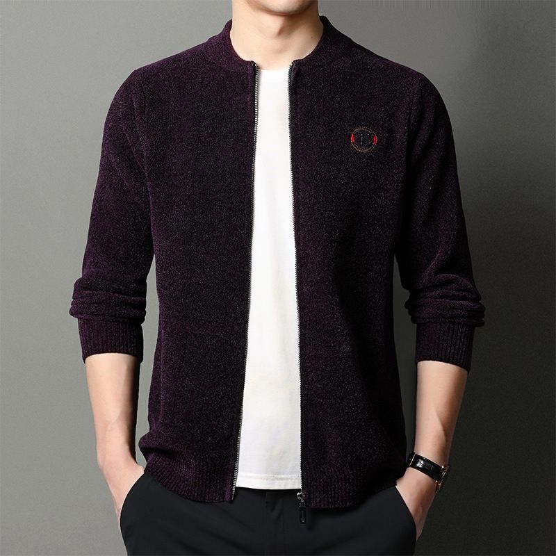 Strikket Cardigan Herrejakke Langærmet Sweater Business Casual Varm