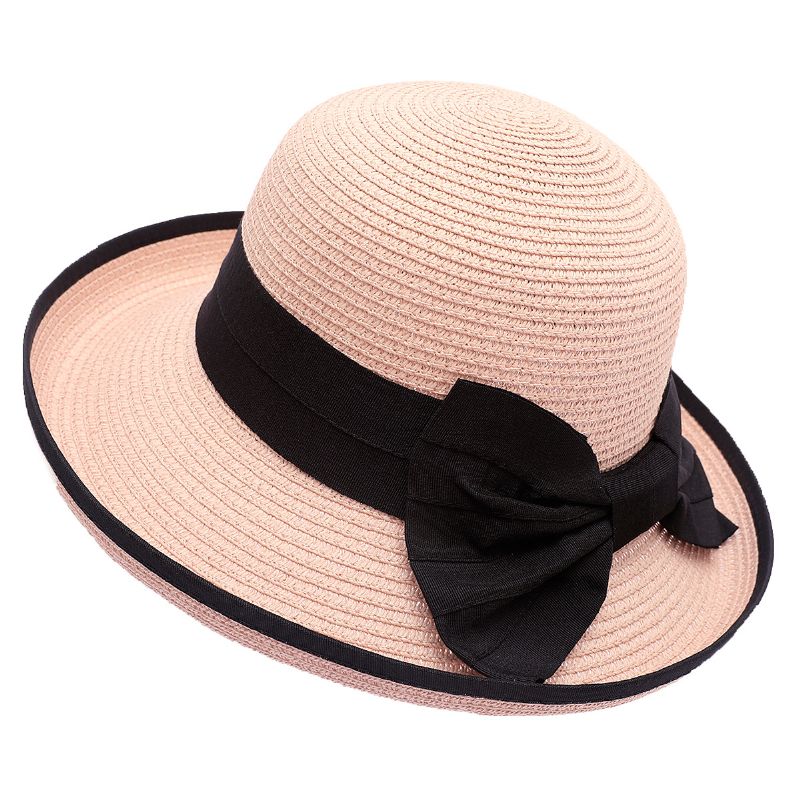 Sunshade Stråhat Damemode Elegant Sløjfe Knot Top Hat Sommer