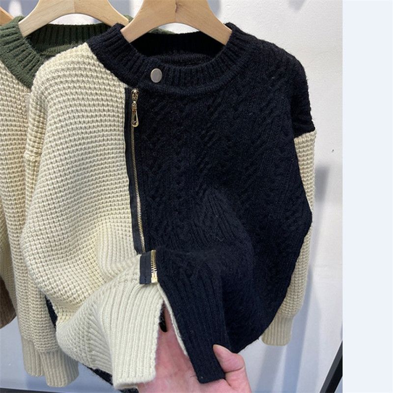 Sweater Jakke Kvinder 2023 Forårsny Retro Løs Forårsstrikket Top Cardigan