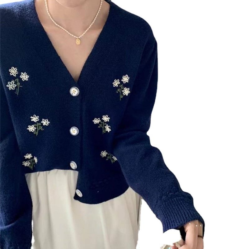 Sweater Lille Cardigan Kvindelig Floret Mode Nyt Forår Temperament Top Kvinde