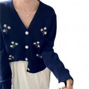 Sweater Lille Cardigan Kvindelig Floret Mode Nyt Forår Temperament Top Kvinde
