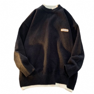 Trend Fake Two Piece Sweater Mænd Strik Vintage