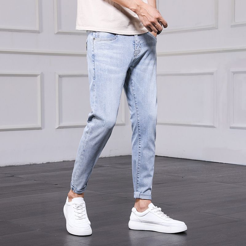 Trend Jeans Til Mænd Casual Tynde