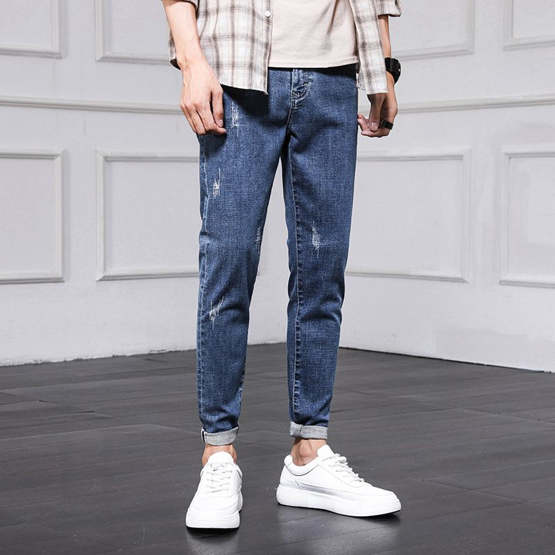 Trend Jeans Til Mænd Casual Tynde