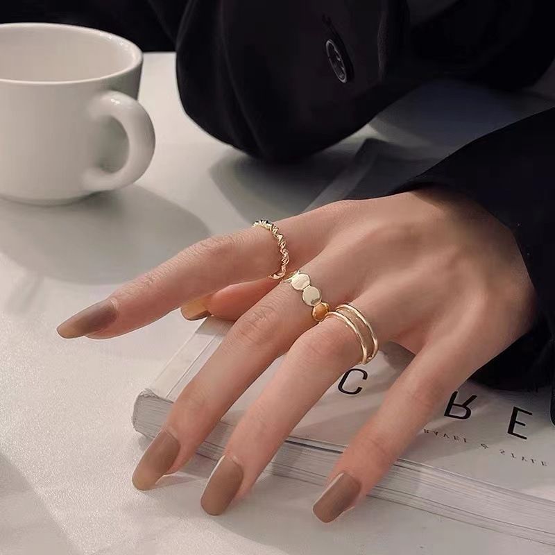 Twist Pailletter Tredelt Ring New Fashion Temperament Pegefinger