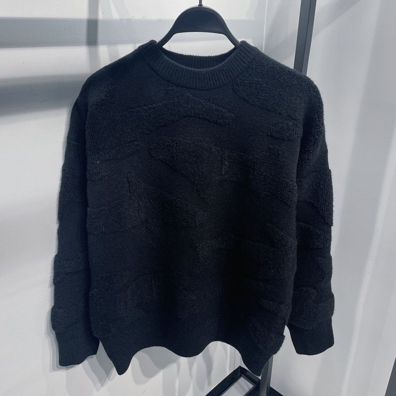 Tyk Rund Hals Til Mænds Nye Casual Jacquard Hval Sweater