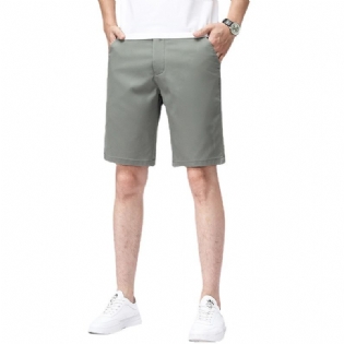 Tynde Shorts Til Mænd Lige Løs Afslappet Trendy Khaki Fem Point