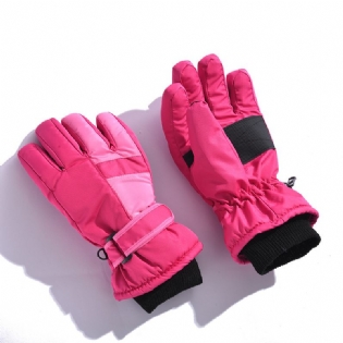 Udendørs Skihandsker Vinterslidbestandige Plus Fløjlstykke Varme Handsker Kuldesikre Og Vandtætte Ridehandsker