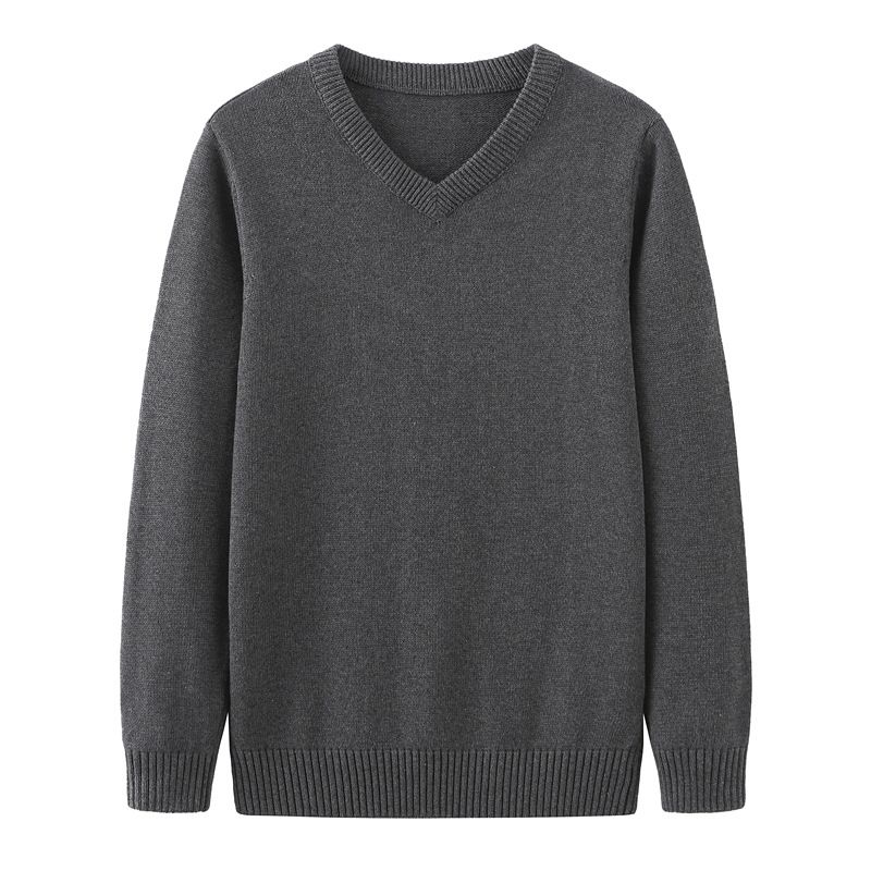 V-hals Sweater Fortykket Jakke Langærmet